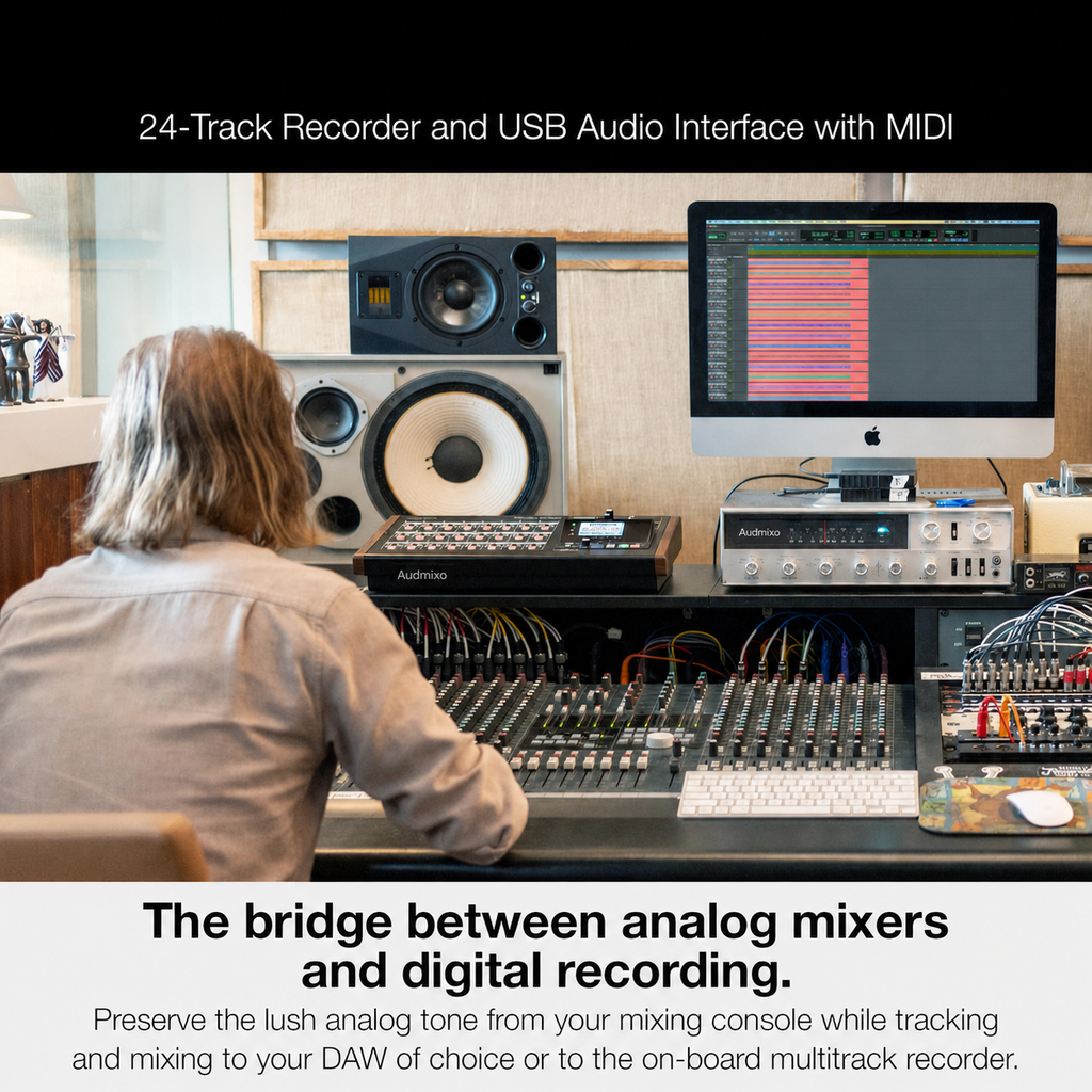 Studio Bridge 24-Channel Multitrack Recorder & USB Audio Interface with MIDI
