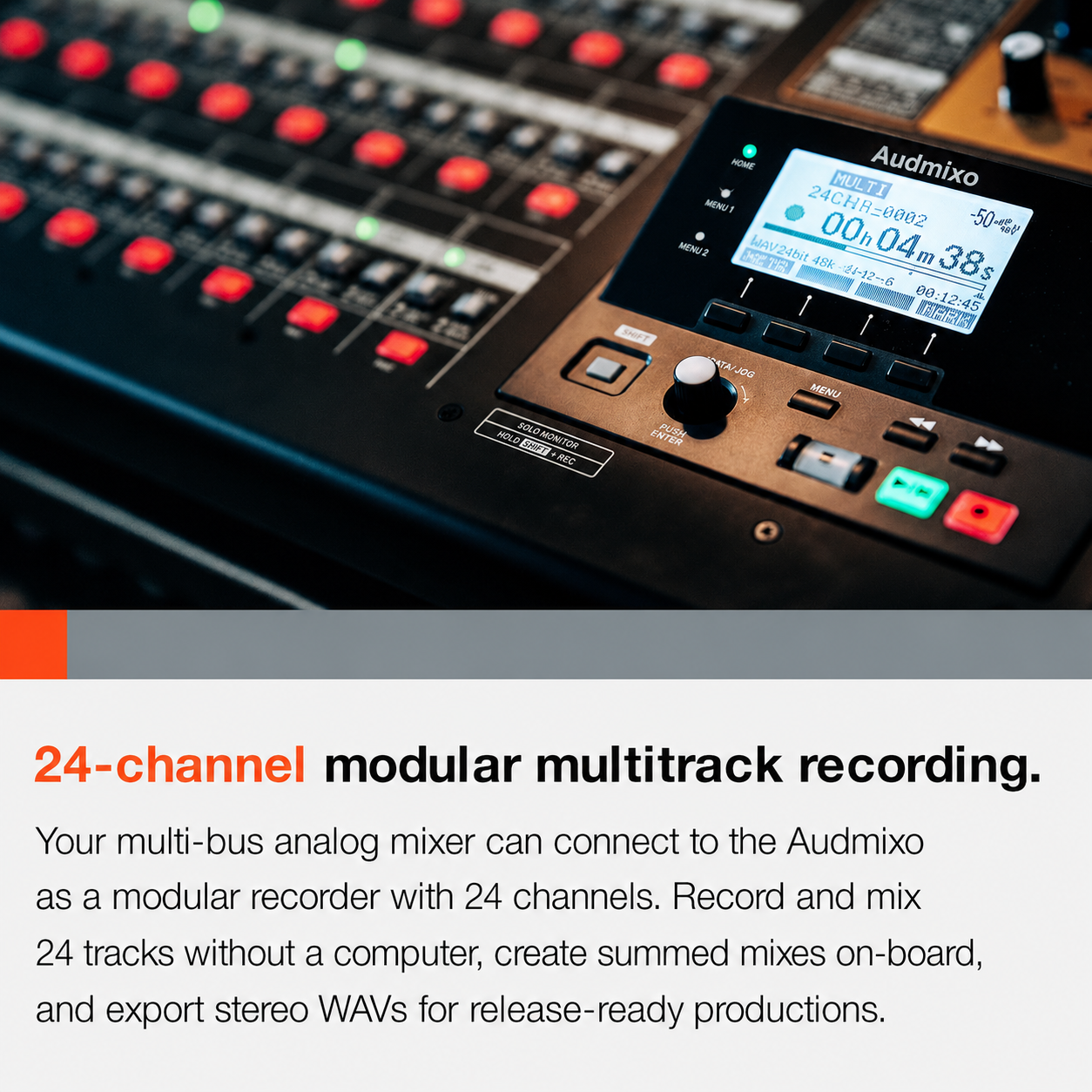 Studio Bridge 24-Channel Multitrack Recorder & USB Audio Interface with MIDI