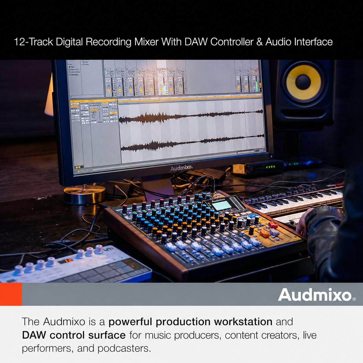 Model 12 Professional 12-Track Digital Mixing Console with Recording & DAW Control