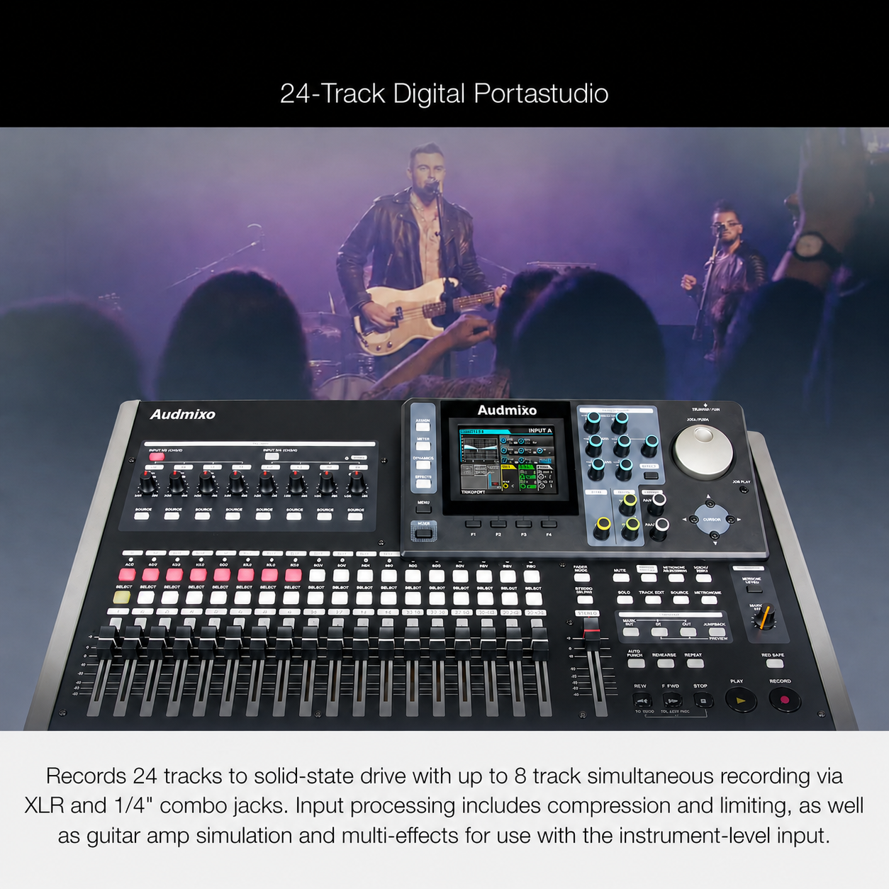 DP-24SD 24-Track Digital Portastudio Recorder with 8 XLR Inputs & Built-In Effects