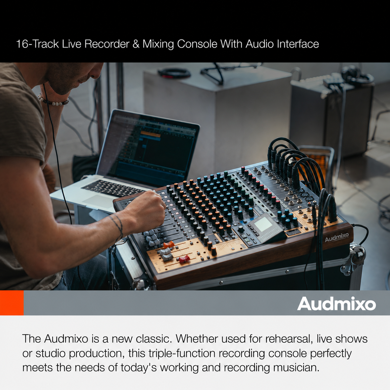 Model 16 16-Track Analog Mixer with Digital Recorder & USB Audio Interface