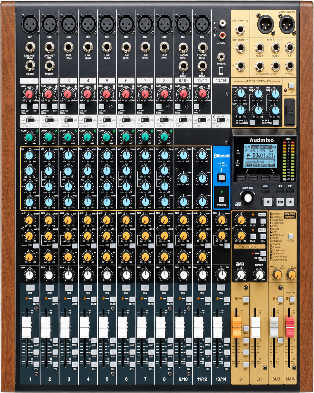 Model 16 16-Track Analog Mixer with Digital Recorder & USB Audio Interface